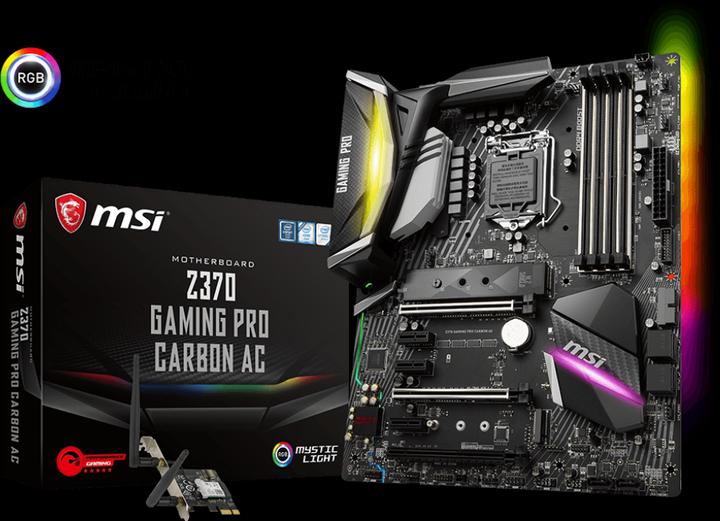 Produktbild MSI Z370 Gaming Pro Carbon Ac (LGA 1151, Intel Z370, ATX)