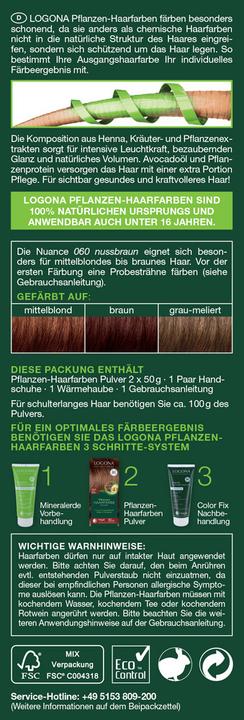 Actual product image Logona Plant hair color powder - nut brown (060 Nut brown)