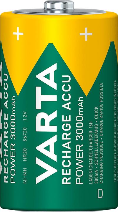 Image du produit Varta Recharger Accu Power (2 pcs, D, 3000 mAh)