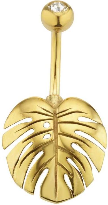 Produktbild Bijouteria Bauchpiercing (Kristall, PVD Beschichtung (goldfarbig), Chirurgenstahl 316L)