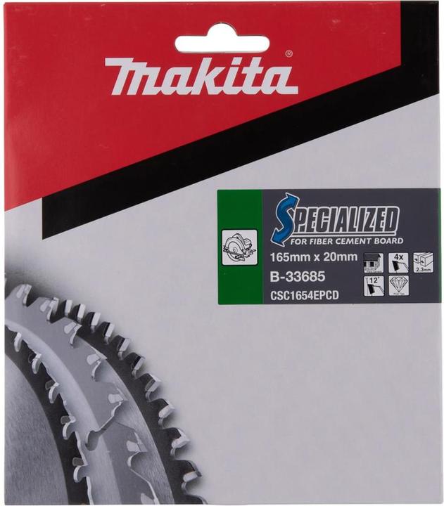 Actual product image Makita SPECIALIZED saw blade 165x20x4Z (B-33685)
