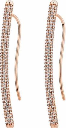 Actual product image Rosato Long bronze earrings with zircons Bianca RZBI26