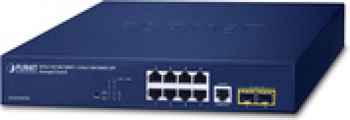 Produktbild Planet 10/100/1000T + 2-Port Managed L2/L4 Gigabit Ethernet (10/100/1000) 1U Blau (10 Ports)