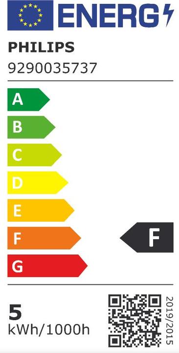 Energy Label Philips Hue White Ambiance Chandelier (E14, 5.10 W, 470 lm, 1 x, F)