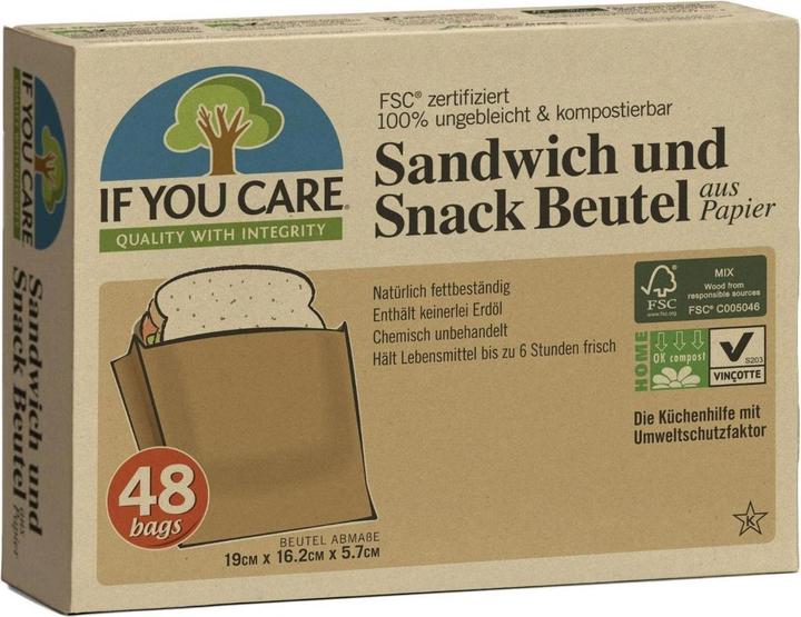 Actual product image If You Care Sandwich and snack bags (48 x)
