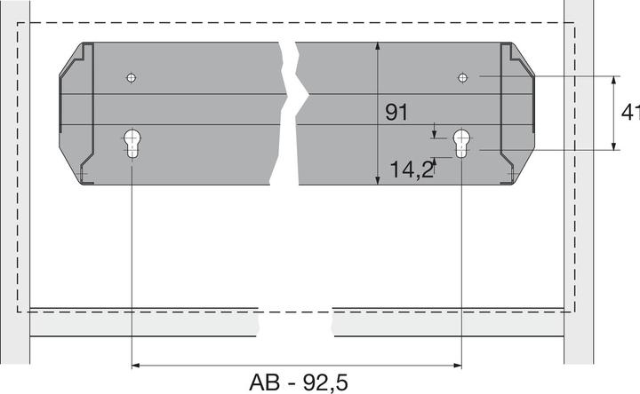 Actual product image Hettich Continuously width adjustable hanging file frames for cabinet walls (1 pcs.)