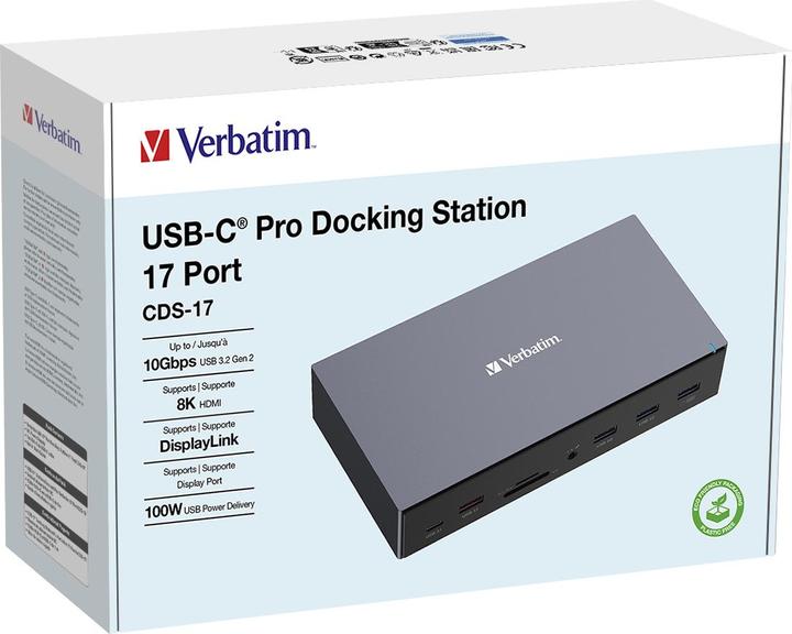 Produktbild Verbatim USB-C Pro Docking Station 17 Port CDS-17 (USB-C, 17 Ports)