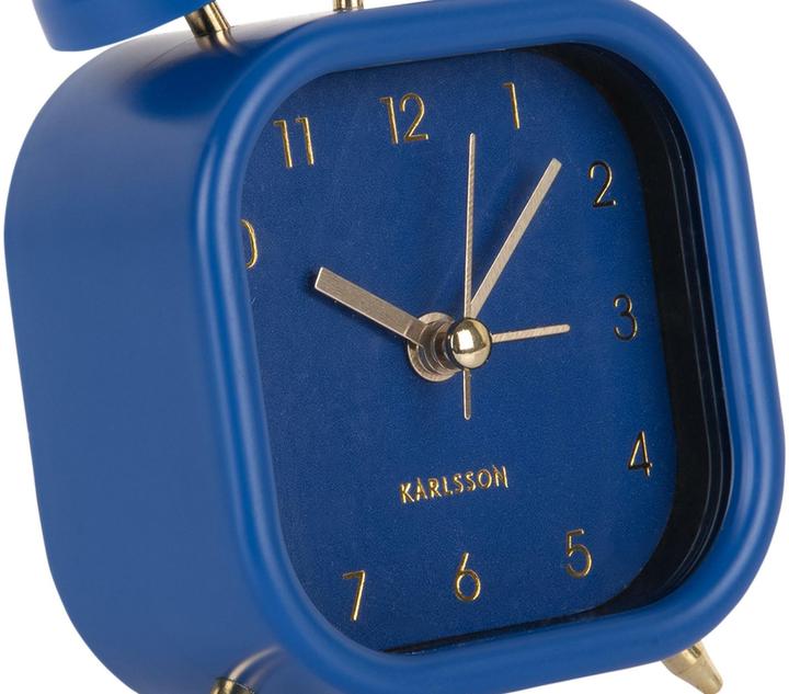 Produktbild Karlsson Klassischer Wecker Metallic Glam square Blue