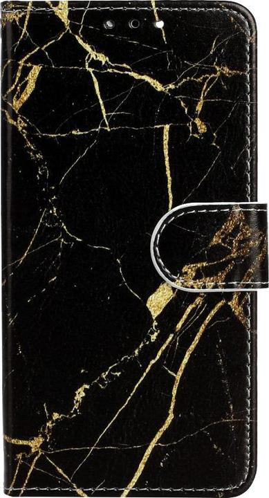 Actual product image Ueli Express iPhone 13 Mini Book Case Case with Card Holder Marble Black (Apple iPhone 13 mini)