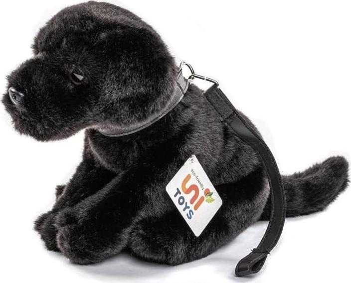Produktbild Unitoys Plüsch Labrador schwarz mit Leine 22cm (23 cm)