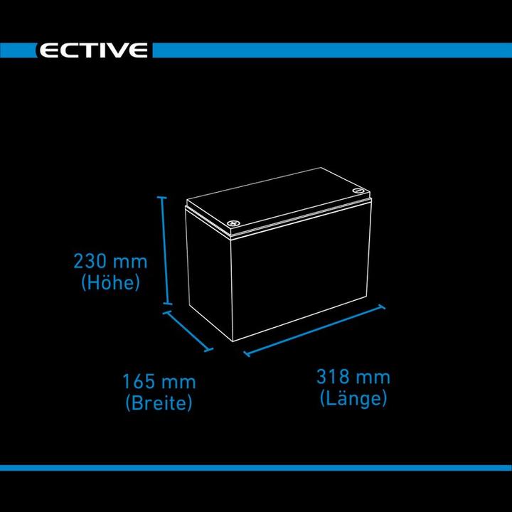 Image du produit Ective LC 125L LT 12V LiFePO4 Pile d'alimentation au lithium 125 Ah (12 V, 125 Ah)