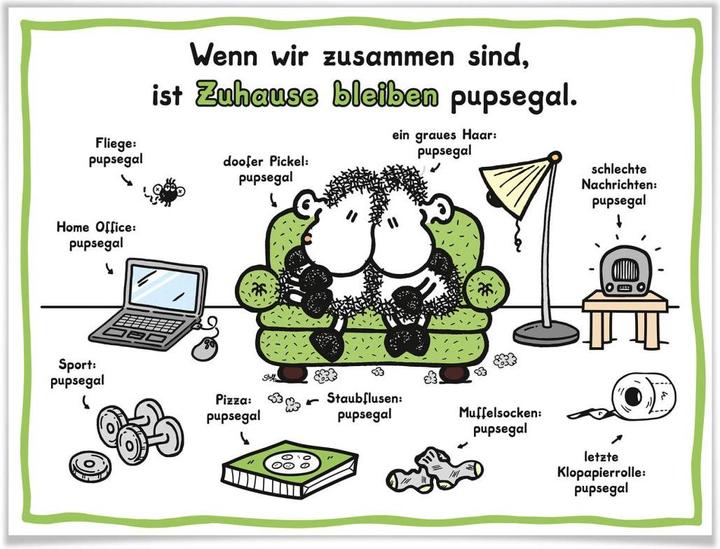 Produktbild Sheepworld Zuhause bleiben pupsegal (100 x 80 cm)