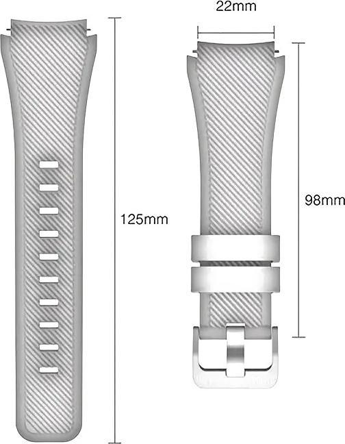 Produktbild Cbx GTS3 Silikon Uhrenarmband 22mm (22 mm, Silikon)