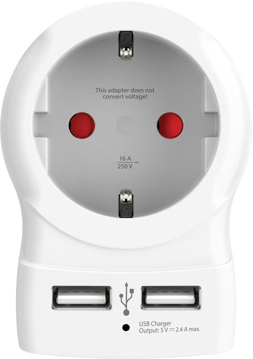 Produktbild Skross 1500282 Zwischensteckdose mit USB Weiss