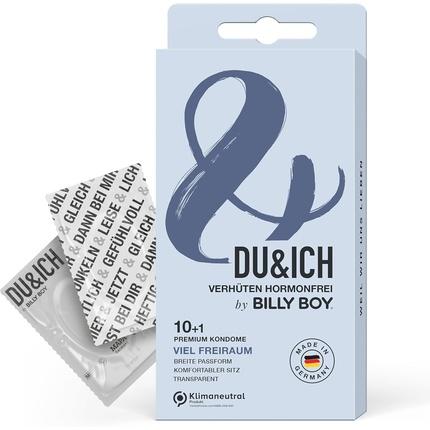 Produktbild Billyboy Billy Boy «Du & Ich: Viel Freiraum» 10 + 1 Premium-Kondome für hormonfreie Verhütung (11 Stk.)