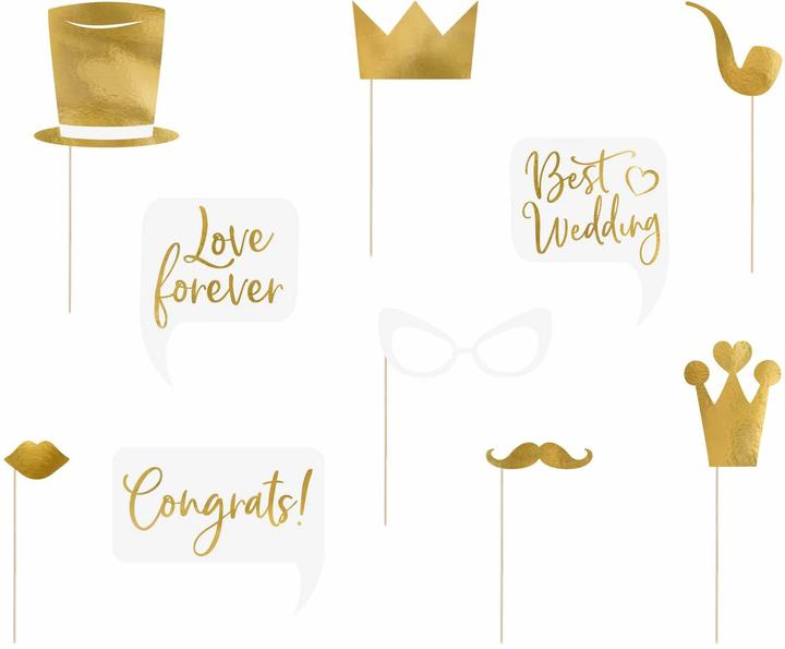 Produktbild Partydeco Photo Booth Wedding Set