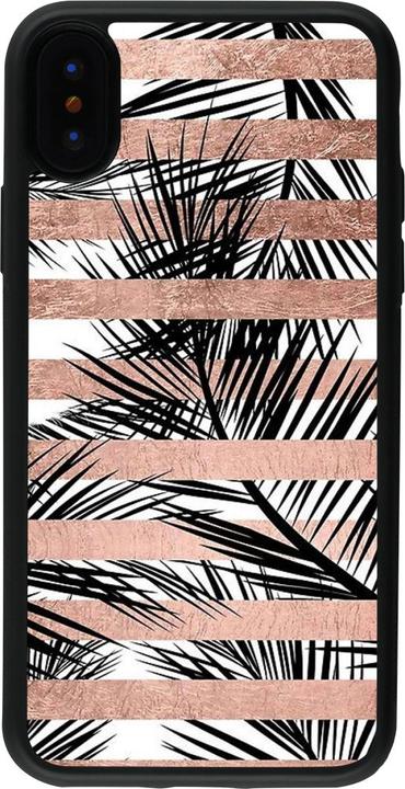 Immagine prodotto PhoneLook Cover in silicone nero Palme a strisce dorate (Apple iPhone X, Apple iPhone XS)