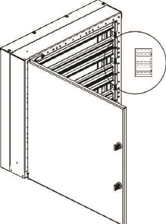 Actual product image Cubic Distribution cabinet CU-mini 3x5 modules, 189 DIN modules 572x956x165mm