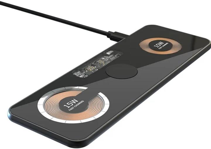 Produktbild PhoneLook 3in1 futuristische wireless MagSafe Ladestation Cyberpunk 2x 15W für iPhone, AirPods & Qi Smartphone