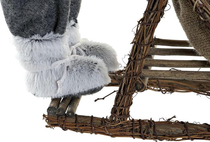 Actual product image DKD Home Decor Deko-Figur Rot Grau Holz Weihnachtsmann 42 x 22 x 48 cm