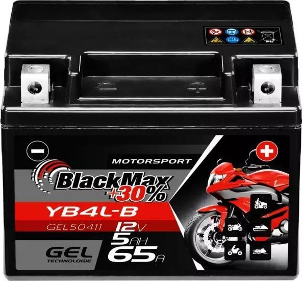 Immagine prodotto BlackMax YB4L-B Batteria Moto Gel CB4L-B (DIN 50411) (12 V, 5 Ah, 65 A)