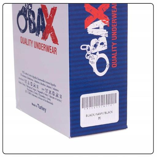 Produktbild Obax Herren-Boxer-Unterwäsche 3p Schwarz/Marineblau M (M)