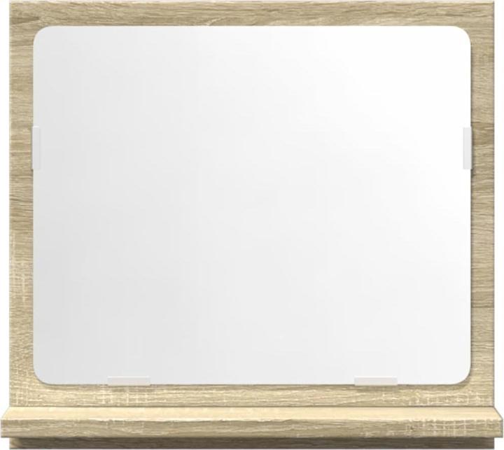 Image du produit VidaXL Badspiegel Wandspiegel Badezimmerspiegel Spiegel mit Ablage Sonoma-Eiche (40 x 37 cm)