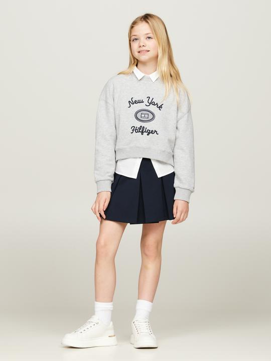 Immagine prodotto Tommy Hilfiger Kids NY Geborduurde Sweater - Girls - Grijs - 8 jaar (8)