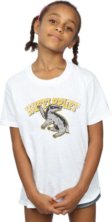 Image du produit T-shirt en coton pour filles à l'effigie de Hufflepuff (116)