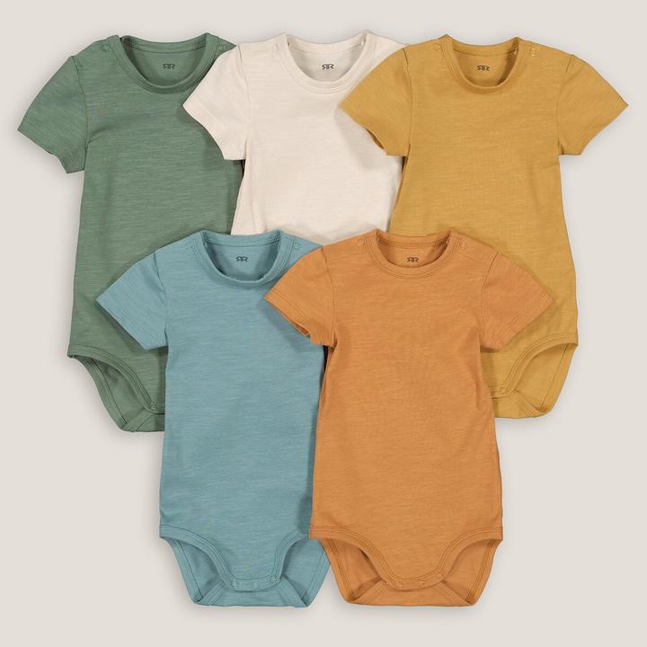 Actual product image La Redoute Collections 5-pack short-sleeved bodysuits (68)
