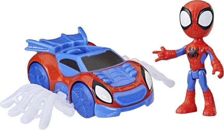 Actual product image Hasbro Spidey and His Amazing Friends Spidey Web-Flitzer Set, Spidey Action Figure with Vehicle and A