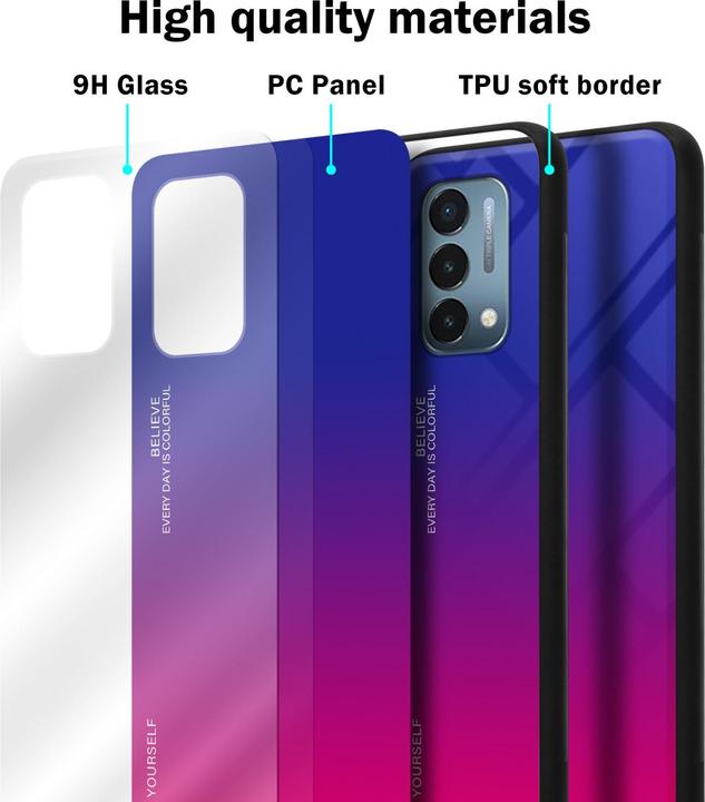 Actual product image Cadorabo TPU 2 colors glass envelope (OnePlus North N200 5G)