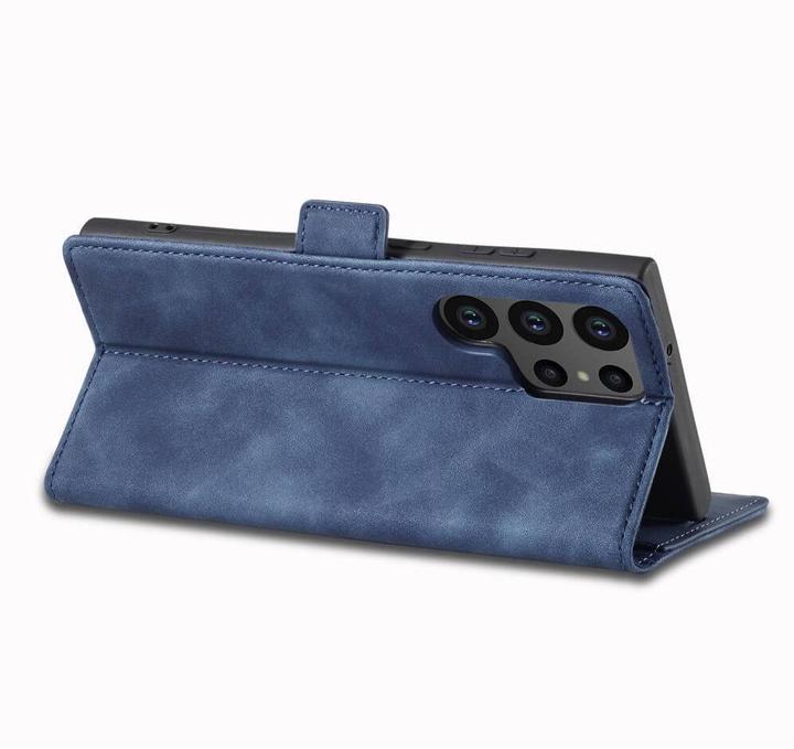 Image du produit Cover-Discount Galaxy S23 Ultra - Stand Flip Case Housse bleue (Samsung Galaxy S23 Ultra)