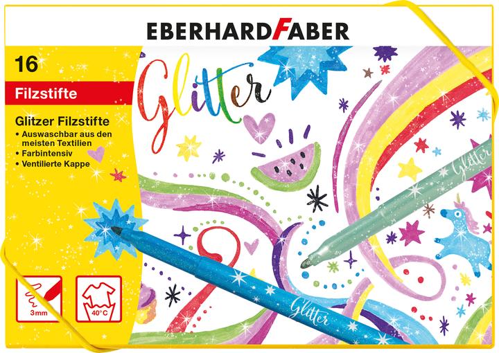 Produktbild EberhardFaber Fasermaler Glitter (Mehrfarbig, 16 x)