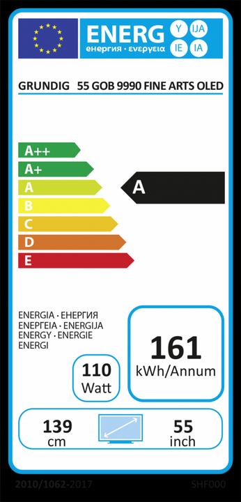 Etichetta energetica Grundig 55 GOB 9990 OLED (55", OLED, 4K)