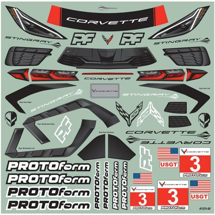 Immagine prodotto Proline Carrozzeria Chevrolet Corvette C8 non verniciata, 1:10