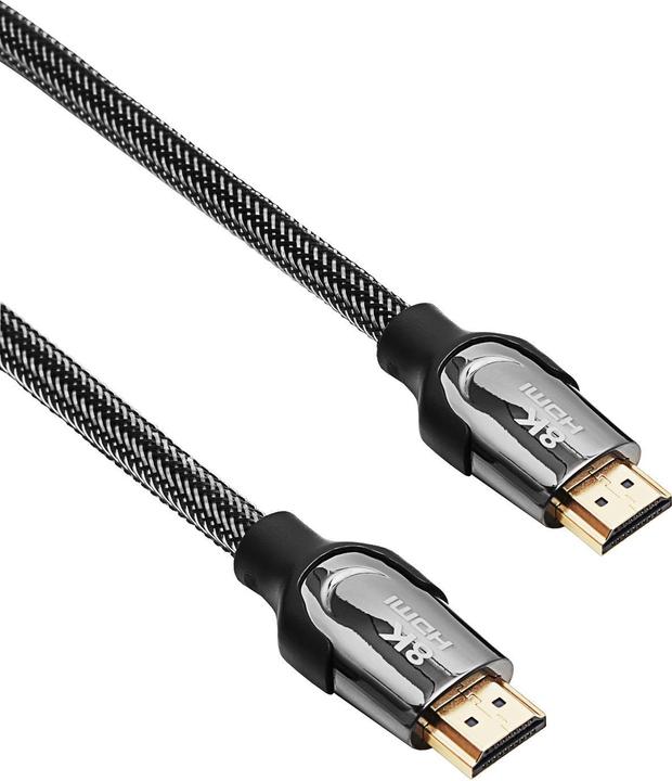 Actual product image Akyga Cable HDMI AK-HD-30S ekranowany CU 48Gb/s 8K 60Hz 4K 120Hz ver. 2.1 3m (3 m, HDMI)