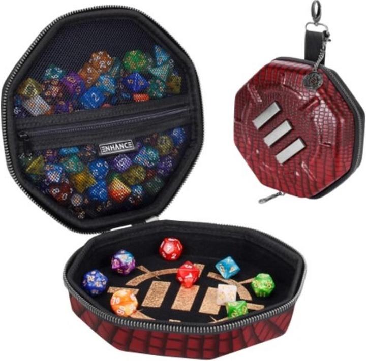 Geronimo Games ENHANCE Tabletop Collector's Edition Dice Case Red Dragon Scales