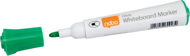 Actual product image Nobo Glide Whiteboard Pen (Green, 2 mm, 10 x)