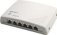 Image du produit Telegärtner Mini-répartiteur MPD6-HS K Cat.6A gris clair RAL 7035, 6x RJ45 blindé, connectique LSA