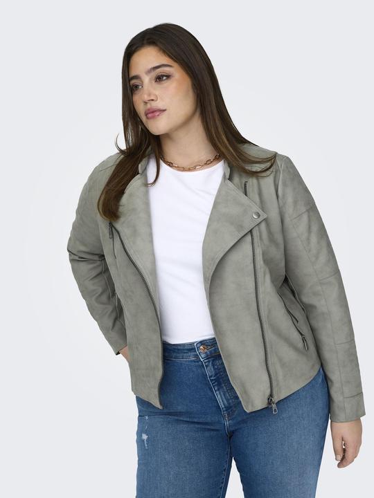Actual product image Only Curvy biker jacket faux leather jacket (46)
