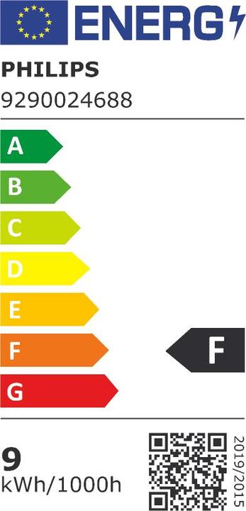 Label énergétique Philips Hue White & Color Ambiance BT (E27, 11 W, 1100 lm, 1 x, F)