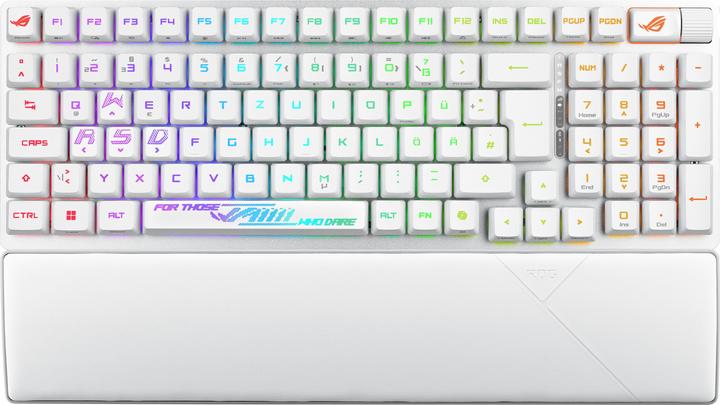 Actual product image ASUS Tastatur ROG Strix Scope II 96 RX Wireless WHT (DE, Wireless, Cable)