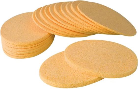 Produktbild NEE Kosmetik-Abschminkschwamm oval gepresst 12 x 8.5 x 1 20 Stk gelb