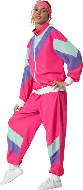 Actual product image tectake Women's Fancy Dress Costume - Retro 80s 90s Tracksuit (S)