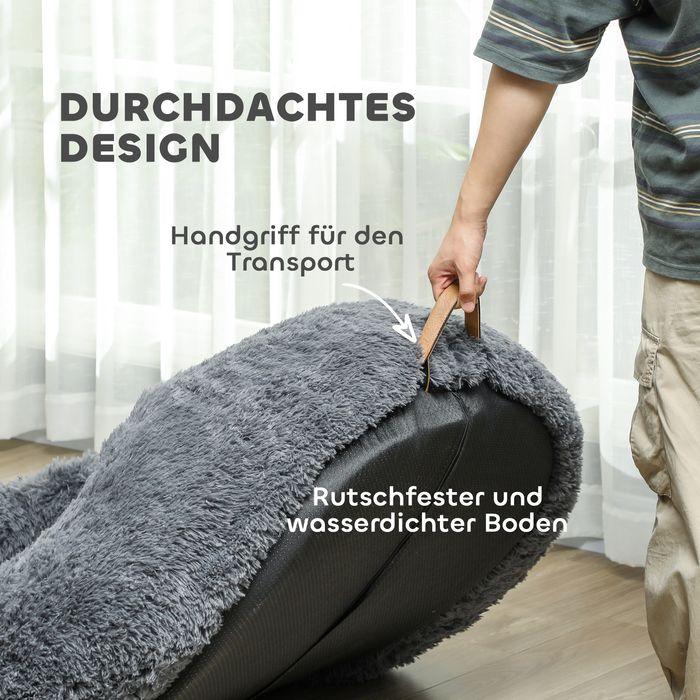 Image du produit Swisshandel24 Hundebett für Menschen Waschbar Katzenbett mit 10cm Eier-Schaumstoffunterlage (Chien)