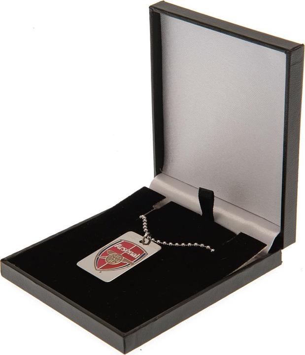 Produktbild Arsenal FC Wappen Erkennungsmarke und Kette Emaille (100% synthetisches Material)