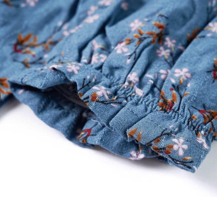 Immagine prodotto VidaXL Abito da bambino con maniche lunghe blu petrolio 140,Materiale: 50 (140)