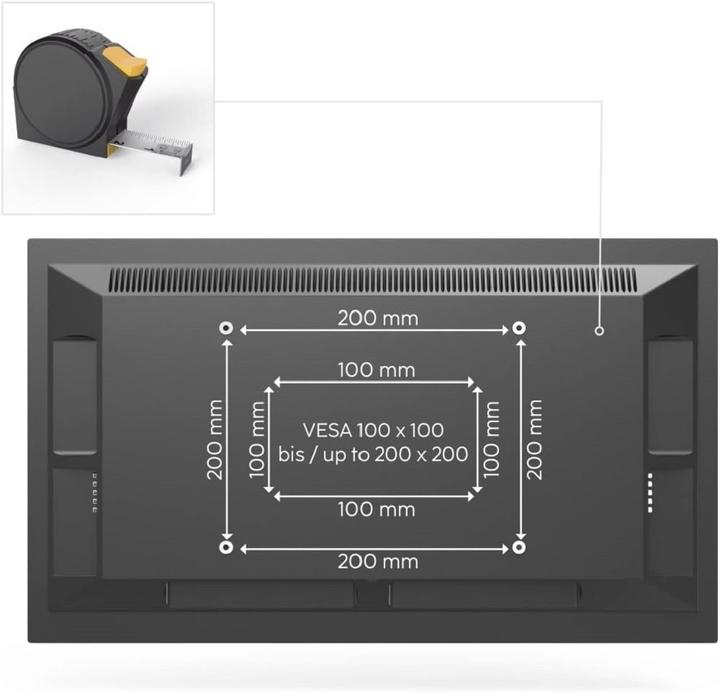 Image du produit Hama Support TV mural, inclinable, pivotant, extra-plat, 122 cm (48") jusqu'à 25 kg (Mur, 48", 25 kg)