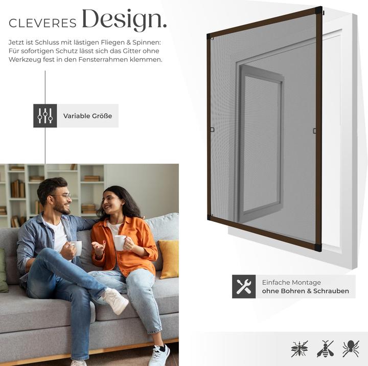 Image du produit tectake Moustiquaire pour fenêtre (100 x 120 cm)